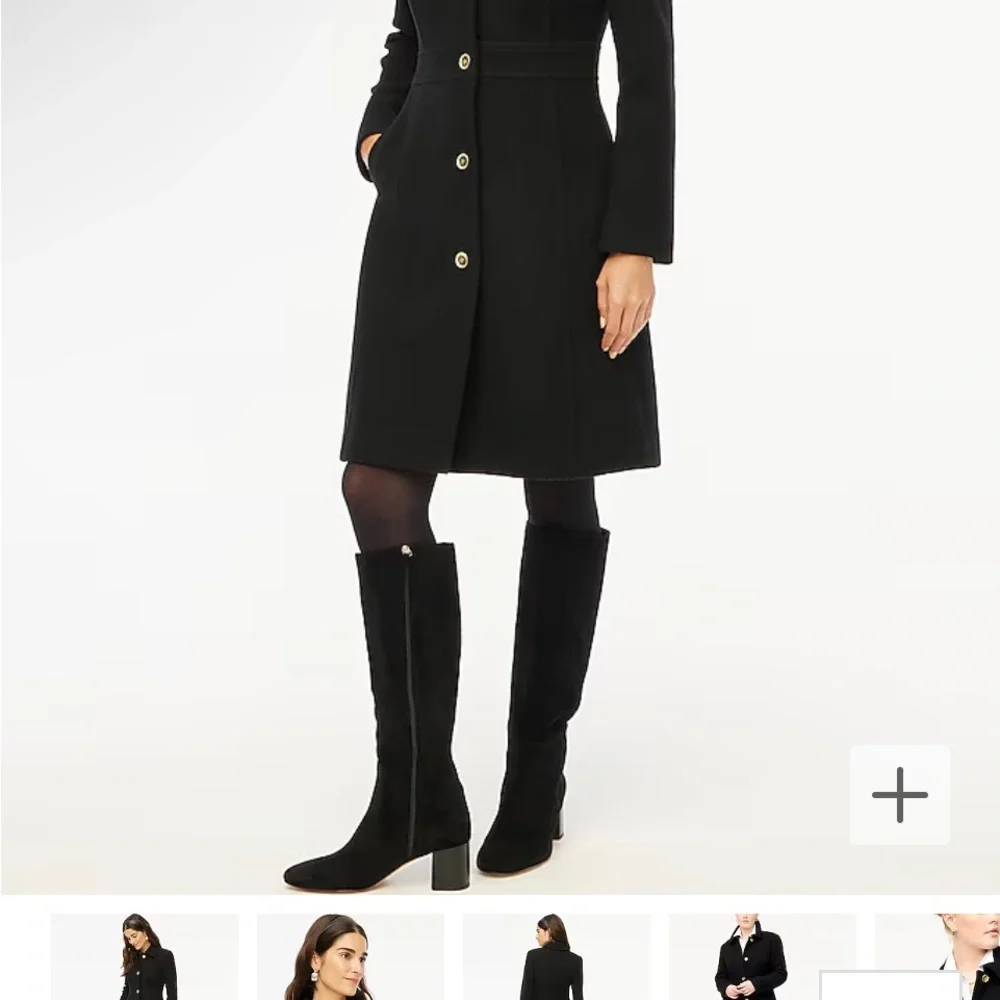 J. Crew Factory Women's Magenta Wool Pea Coat - Picture 4 of 8
